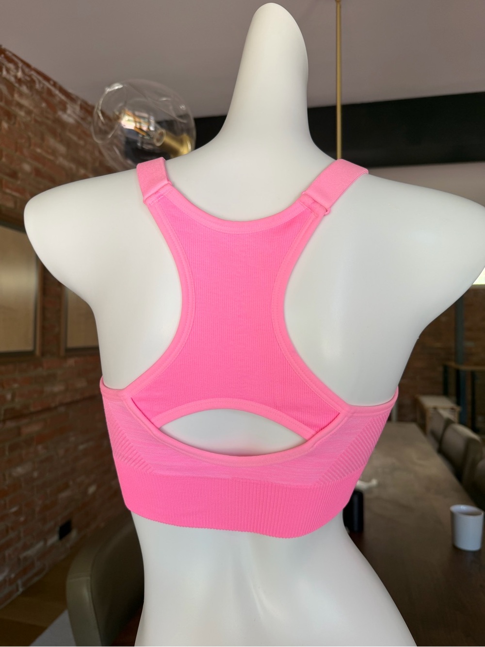 Avia Seamless Pink Keyhole Sports Bralette - Picture 3 of 4